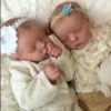 12"&16" Adorable Soft Touch Real Lifelike Twins Baby Lexi and Allie, Full Body Silicone Bendable Reborn Dolls By Dollreborns®